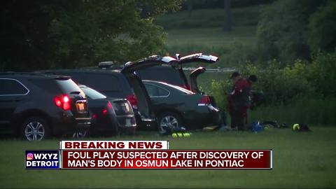 Police investigating body found in Pontiac's Osmun Lake, foul play not ruled out