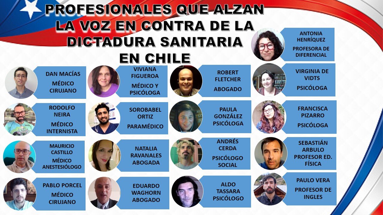 MÉDICOS, PARAMÉDICO, ABOGADOS, PSICÓLOGOS Y PROFESORES CHILENOS ALZAN SU VOZ
