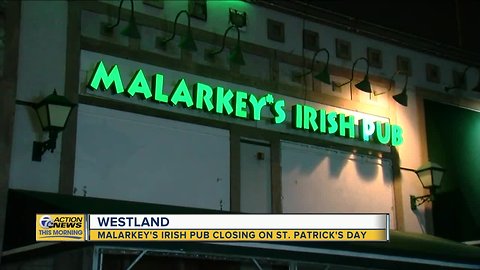 Malarkey's Irish Pub closing on St. Patrick's Day