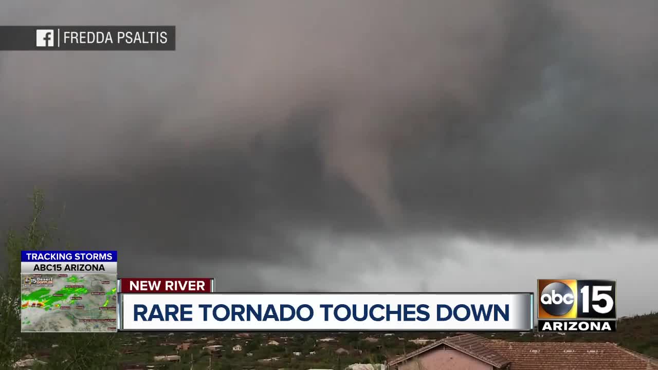 Rare tornado touches down in Arizona