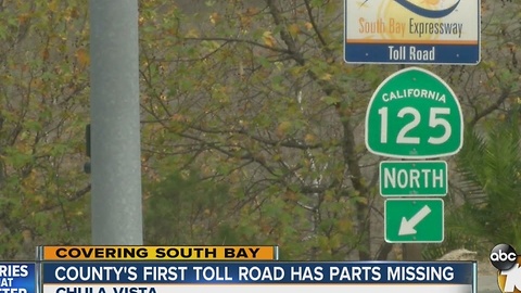 County's first toll road has parts missing