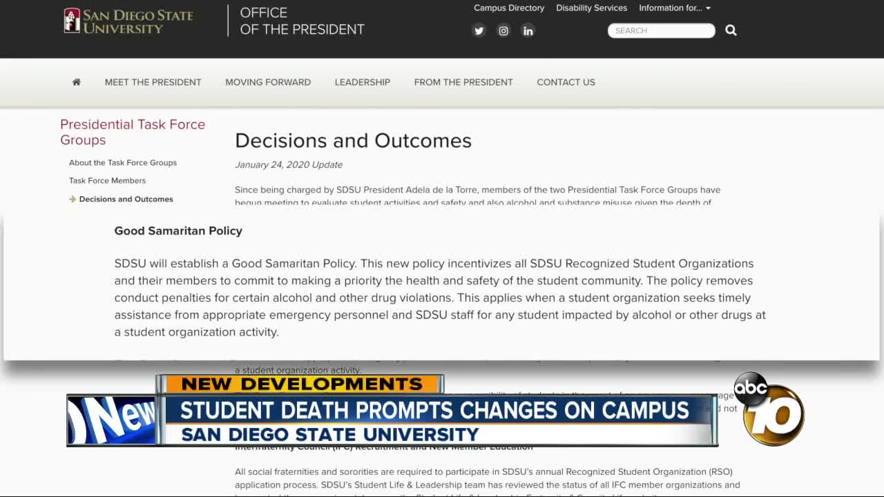 SDSU student death prompts changes on campus