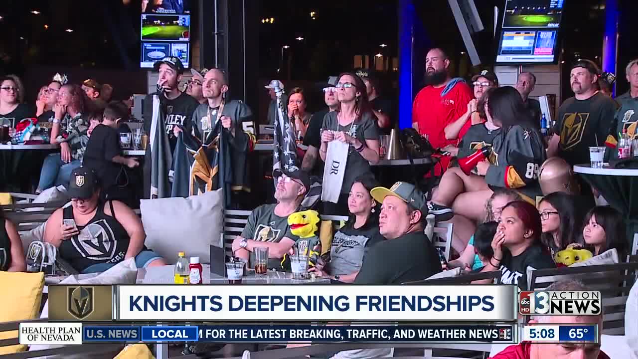 Fans gather for watch party at Topgolf