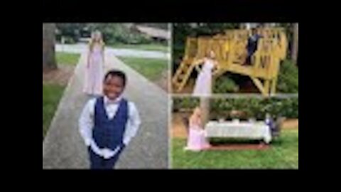 7-year-old hosts a backyard prom for his babysitter after hers was canceled due to the pandemic