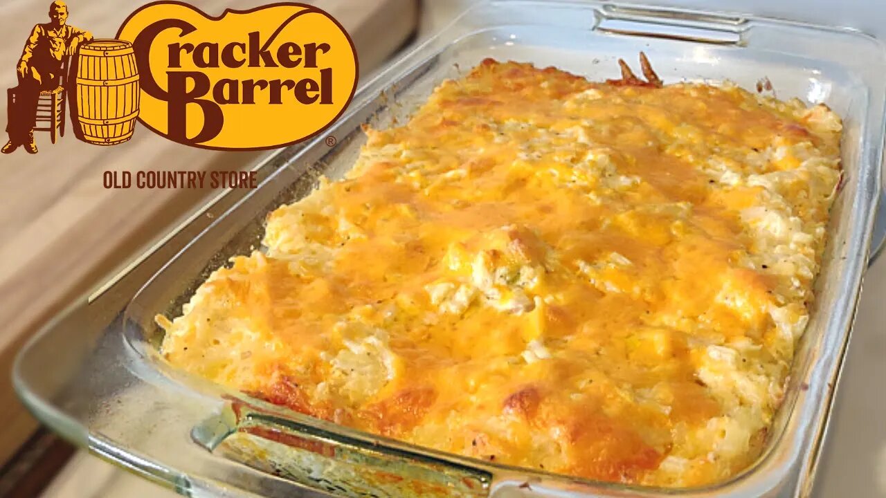 Cheesy Hashbrown Casserole Just Like Cracker Barrel