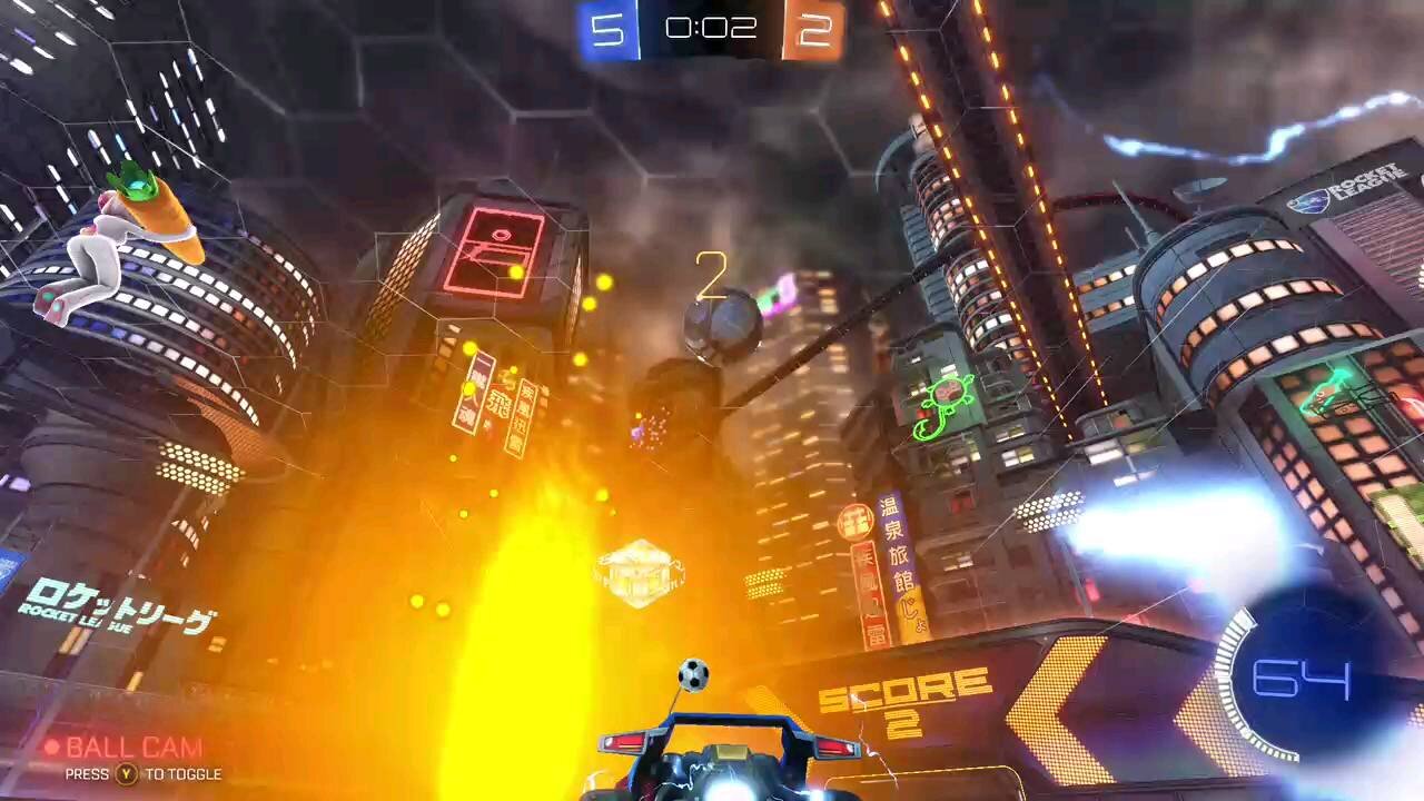 Awesome goal in last 10 sec(rocket league)