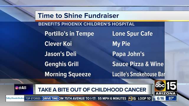 Valley restaurants donating to Phoenix Children's to battle childhood cancer in September