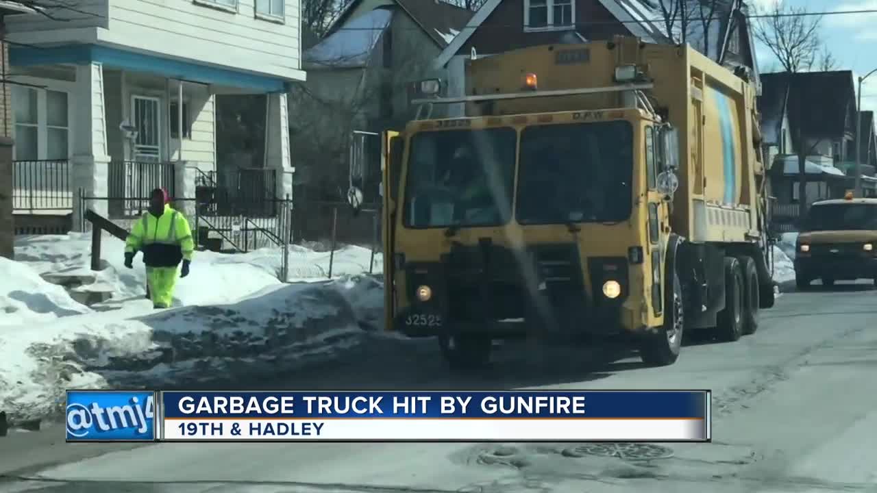 Sanitation workers dodged gunfire