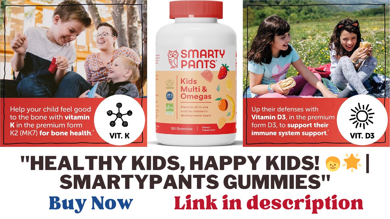 "Boost Your Kids' Health with SmartyPants Daily Gummy Multivitamins | Immunity, Omega 3,