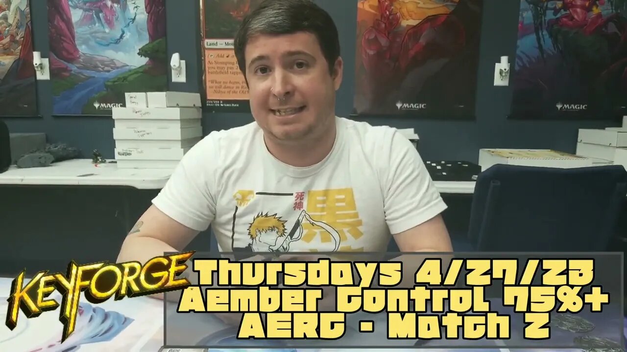 Keyforge Thursdays 4 27 23 Aember Control 75 AERC Match 2