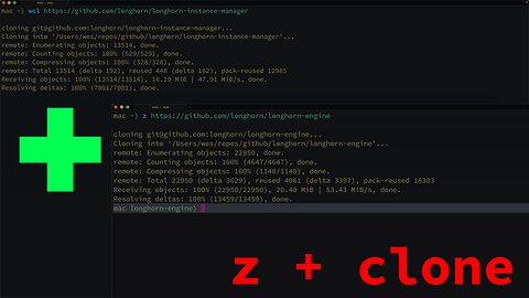 z + git clone