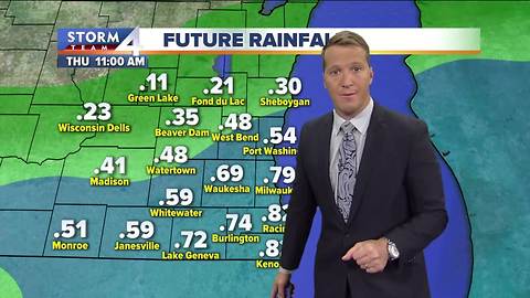 Soggy morning, rain late Thursday