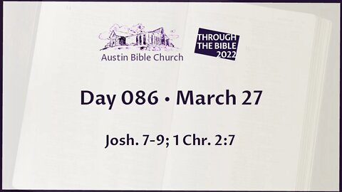 Through the Bible 2022 (Day 086)