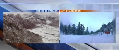 Late openings at Red Rock Canyon, Mt. Charleston due to weather