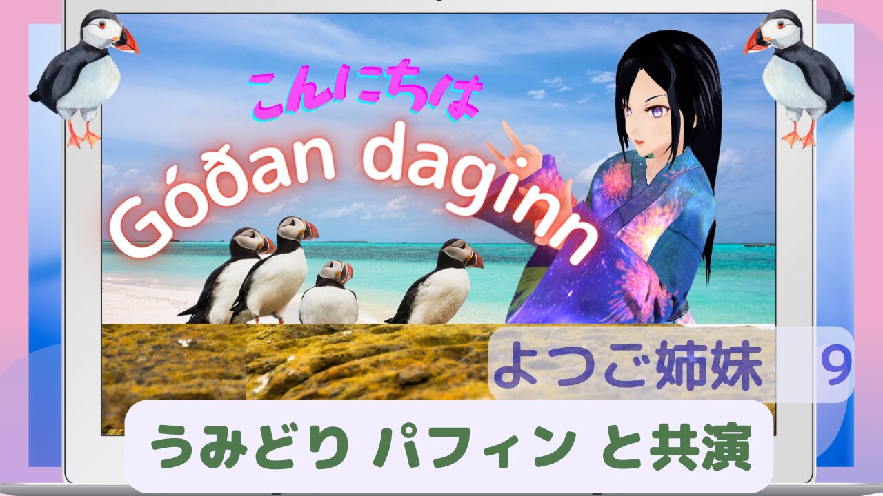 よつご姉妹が やつご姉妹になって遊園地で遊びます うみどりパフィンと友だちになって踊ります 🦜🦜よつご姉妹🐦🐦 9