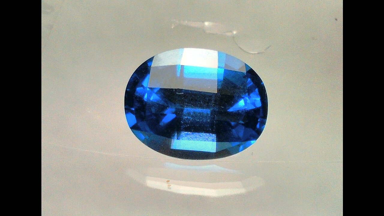 YAG Tanzanite Imitation Oval Checkerboard Fancy Cut