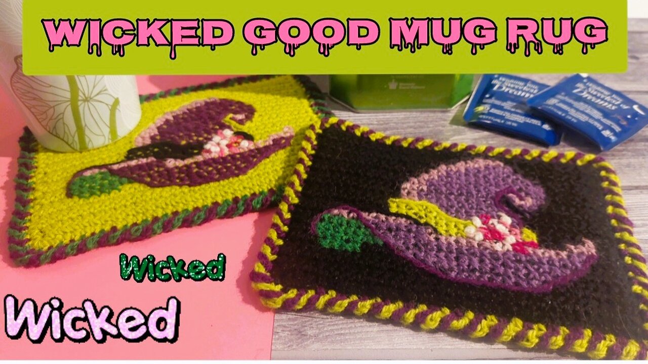 Wicked Good Mug Rug | Crochet Tutorial