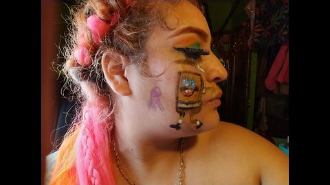 spongebob glam makeup tutorial