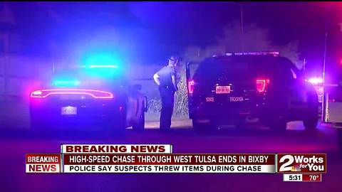 High-speed chase ends with crash in Bixby