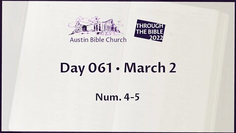 Through the Bible 2022 (Day 061)