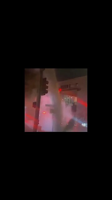 Waterfall at 26th & Santa Monica Blvd., last night.