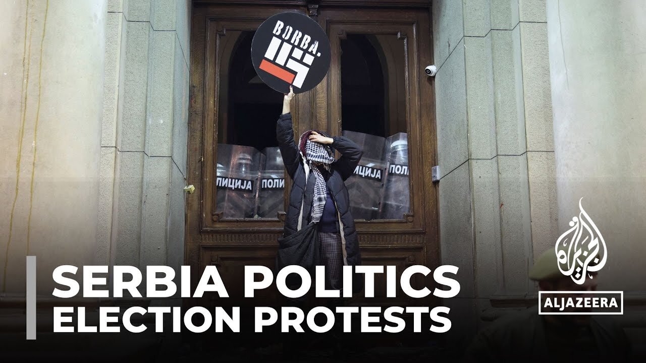 Serbia police fire tear gas as opposition backers demand election annulled