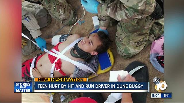 Teen hit by dune buggy on Thanksgiving trip