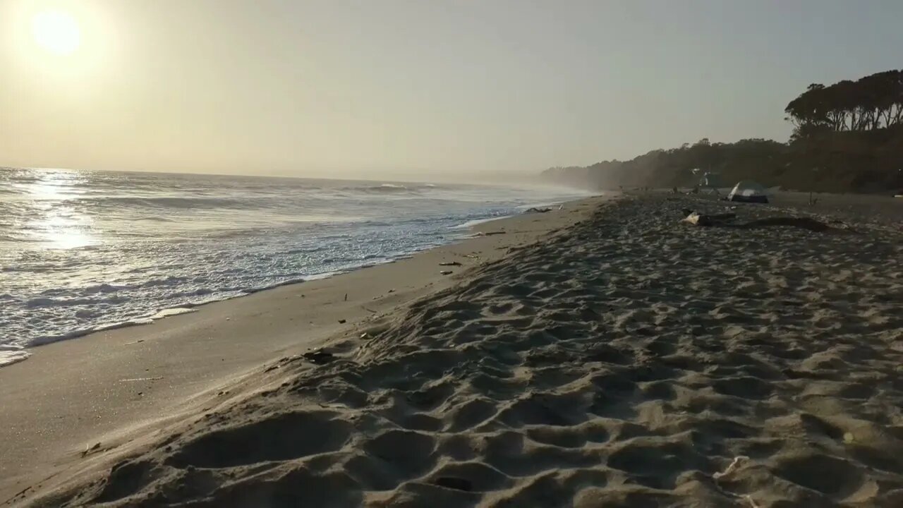 Relaxing at Manresa State Beach