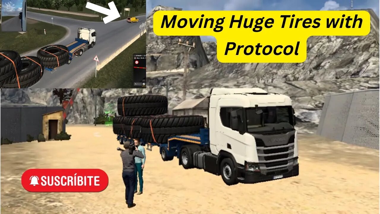 #shorts Moving Huge Tires on Scania Truck in Euro Truck Simulator with High Protocol