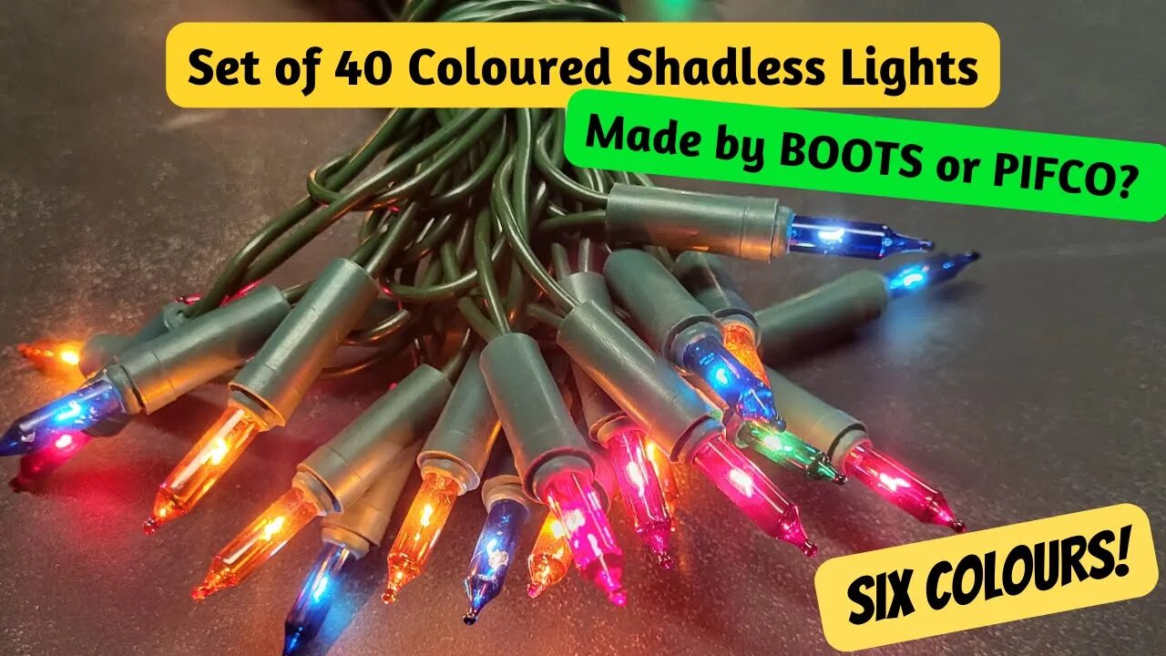 A Set of 40 BOOTS Shadeless Coloured Lights - Plain Jane but Classy