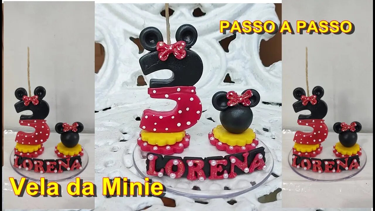 DIY - Vela da Minie em Biscuit - Passo a passo - Tom Artesão