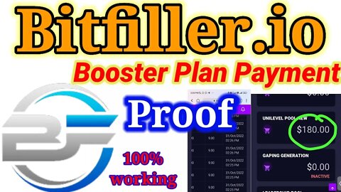 Bitfiller.io | booster plan payment proof | new update bitfiller | 100% working | daily earn