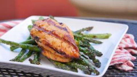 Grilled Tequila-Lime Chicken with Grilled Asparagus