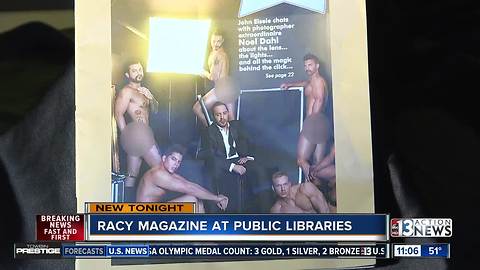 Racy magazine at public libraries