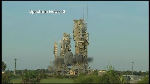 DEMOLITION | Historic twin towers at launch site at Cape Canaveral demolished Thursday morning