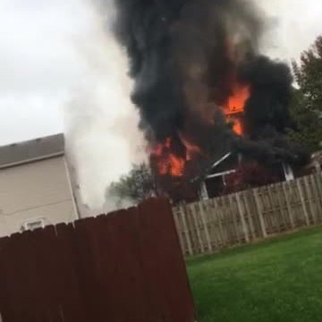 Viewer video: House explodes, catches fire in Camby, Indiana