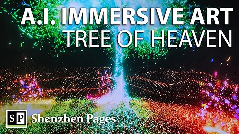 An AI generated "Tree of Heaven" Virtual Paradise attracted the Most Visitors at the Museum