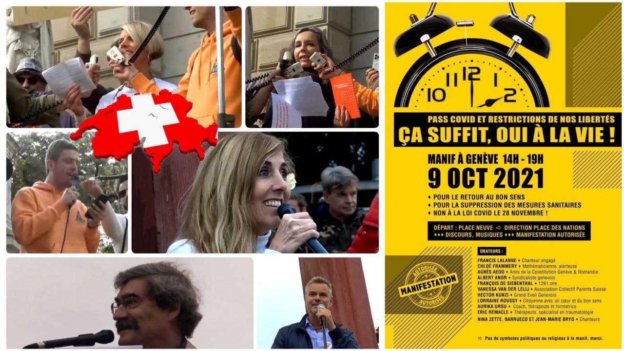 Genève 9.10.21 - Ça suffit, OUI à la vie & NON aux tromperies de la Loi COVID-19