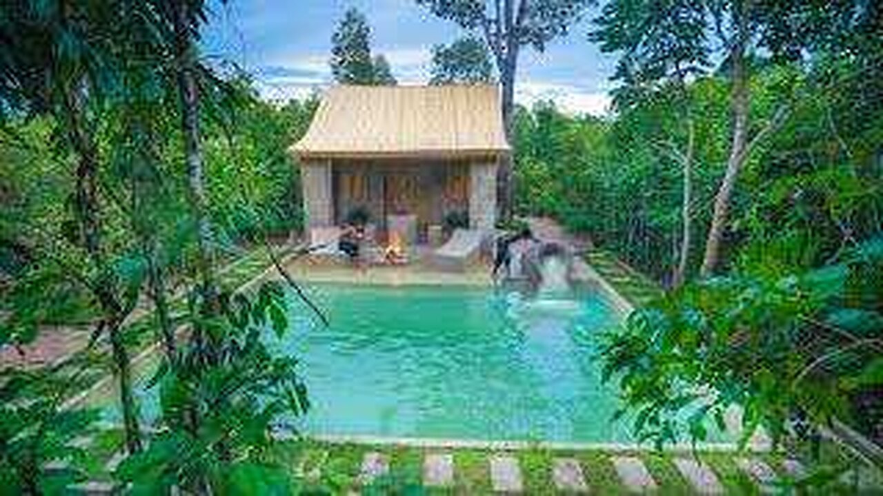 How To Build The Most Beautiful Swimming Pool Around Jungle Bamboo Villa