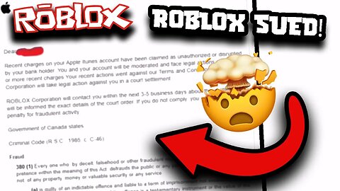 ROBLOX JUST SUED A KID!🤯 (REFUND METHOD!)
