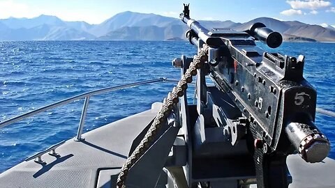 Indian Army Tempest Boats Patrolling Lake Pangong Tso At Ladakh