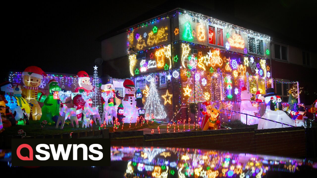 Man covers home in Xmas lights for charity