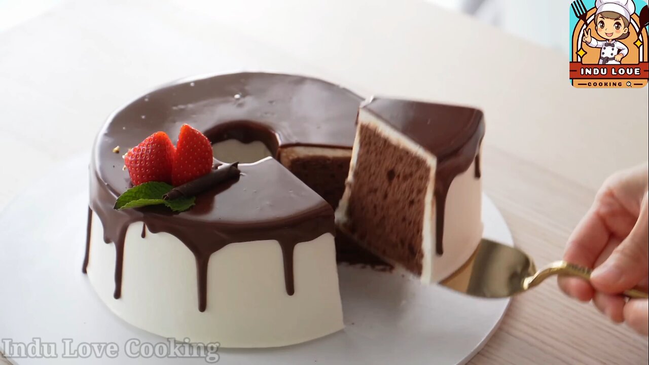 Gluten Free Chocolate Chiffon Cake and health and fitness best cake. #Indulovecooking