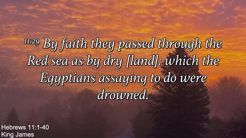 Sunday Evening, Dec 4th - By Faith They Passed Through The Red Sea