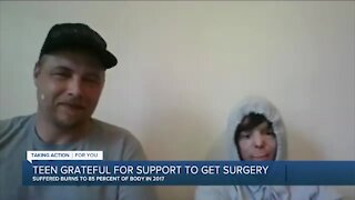 Teen grateful for support to get surgery