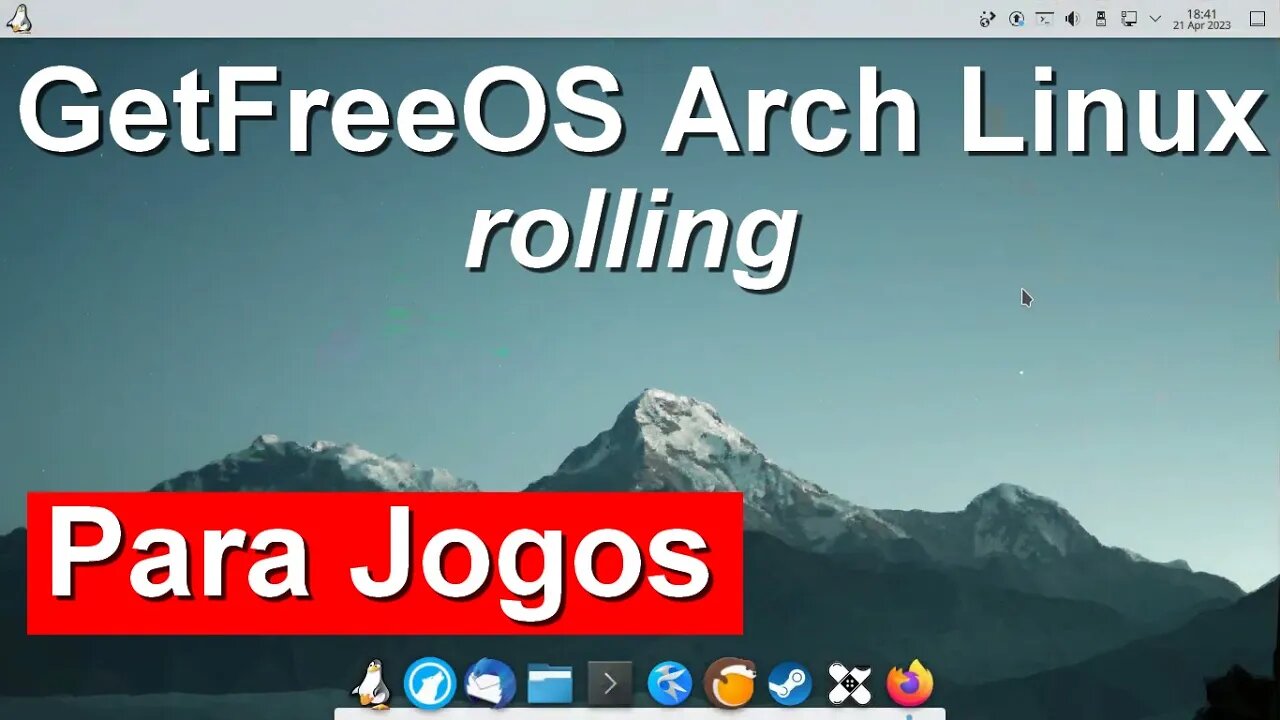 GetFreeOS Arch Linux rolling para melhor experiência em jogos