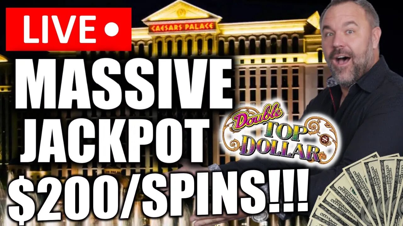 🔴 LIVE $200/SPINS on DOUBLE TOP DOLLAR! MASSIVE WIN | HIGH LIMIT SLOT PLAY IN LAS VEGAS