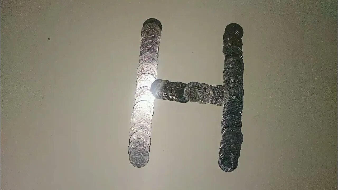Learning Alphabet H From Money Coin