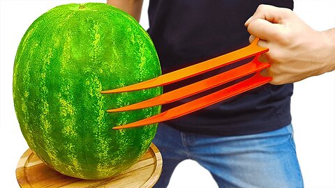 Wolverine Claws vs Watermelon!