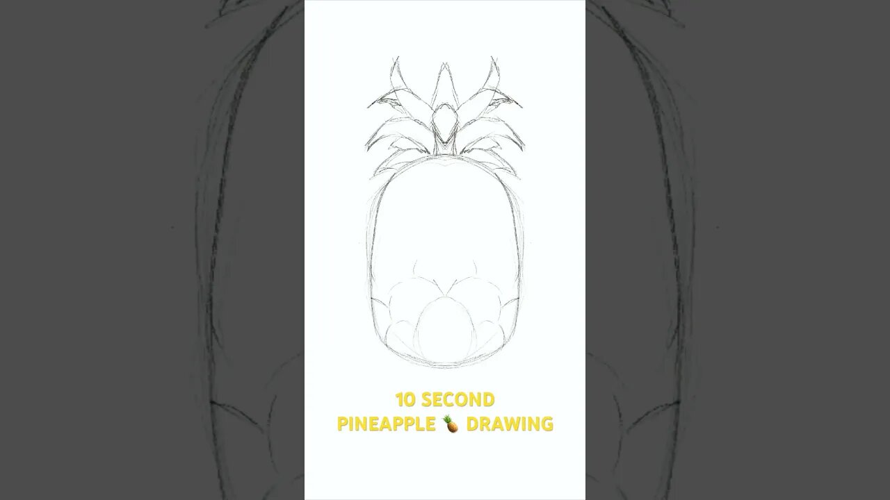 10 Sec Chibi Pineapple 🍍 #pineapple #anime #chibi #howtodraw #drawing #sketch #tattoo #manga
